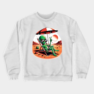 alien chilling Crewneck Sweatshirt